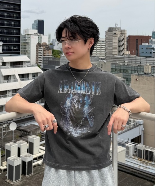 ADAMASTE(アダマスト)の「Vintage Make Short Band T-shirt - ヴィンテージメイクバンドTシャツ/ロックTシャツ【短丈】(Tシャツ/カットソー・メンズ・ブラック系その他/ブラック系その他2/ブラック系その他3/ブラック系その他4・SMALL/MEDIUM/LARGE)」の11枚目の写真