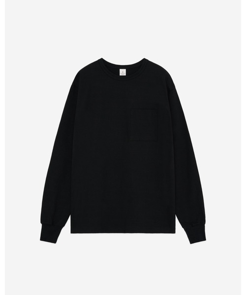 FRONT 11201(フロントワンワントゥーオーワン)の「Heavy Weight L/S With Pocket T-shirt(Tシャツ/カットソー・メンズ・ブラック/ホワイト・S/XL/L/M)」の2枚目の写真