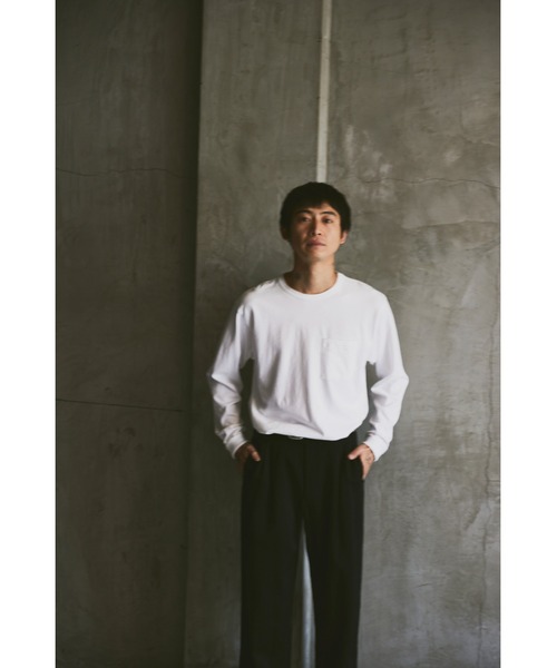 FRONT 11201(フロントワンワントゥーオーワン)の「Heavy Weight L/S With Pocket T-shirt(Tシャツ/カットソー・メンズ・ブラック/ホワイト・S/XL/L/M)」の5枚目の写真