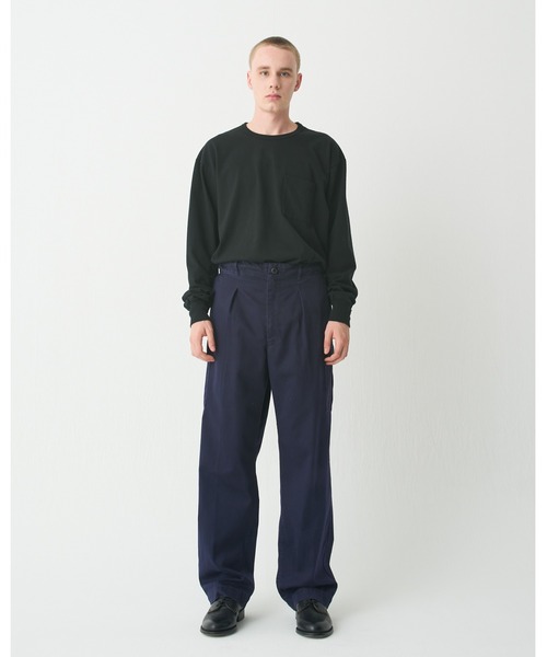 FRONT 11201(フロントワンワントゥーオーワン)の「Heavy Weight L/S With Pocket T-shirt(Tシャツ/カットソー・メンズ・ブラック/ホワイト・S/XL/L/M)」の6枚目の写真