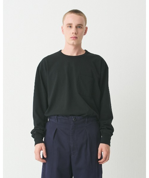 FRONT 11201(フロントワンワントゥーオーワン)の「Heavy Weight L/S With Pocket T-shirt(Tシャツ/カットソー・メンズ・ブラック/ホワイト・S/XL/L/M)」の7枚目の写真