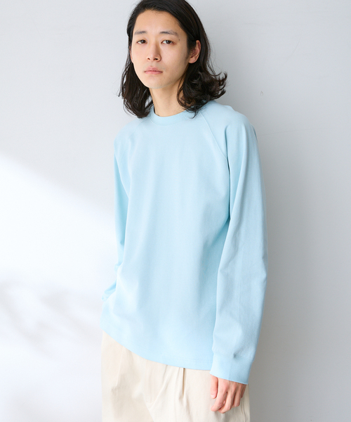B.C STOCK(ベーセーストック)の「ライトポンチラグランロンT(Tシャツ/カットソー・メンズ・グレー/ホワイト/ネイビー/ブルー系その他・MEDIUM/LARGE)」の4枚目の写真