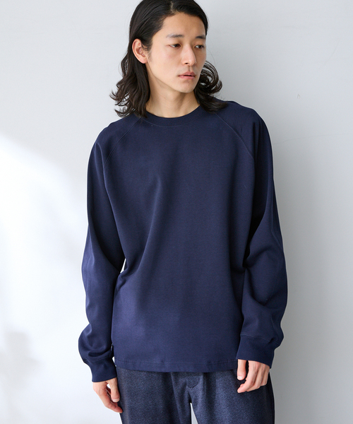 B.C STOCK(ベーセーストック)の「ライトポンチラグランロンT(Tシャツ/カットソー・メンズ・グレー/ホワイト/ネイビー/ブルー系その他・MEDIUM/LARGE)」の3枚目の写真