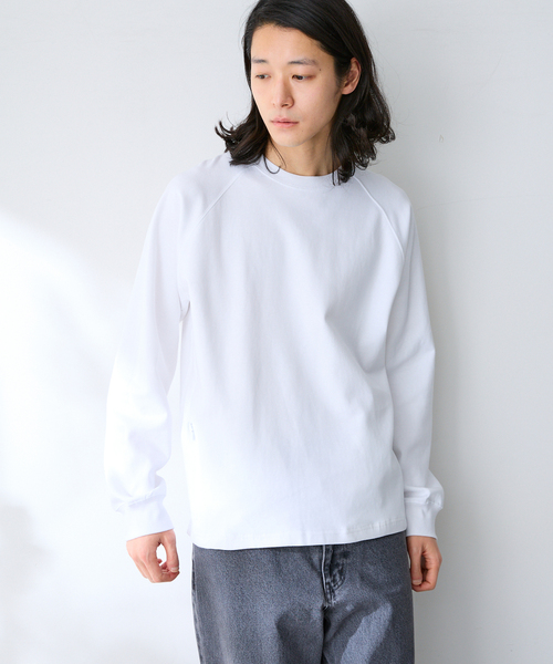 B.C STOCK(ベーセーストック)の「ライトポンチラグランロンT(Tシャツ/カットソー・メンズ・グレー/ホワイト/ネイビー/ブルー系その他・MEDIUM/LARGE)」の6枚目の写真