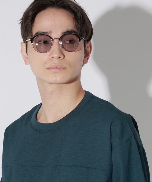 LAKOLE（ラコレ）の「ハーフリムボストンサングラス / 641564（サングラス・メンズ・グレー/その他4・FREE）」の2枚目の写真