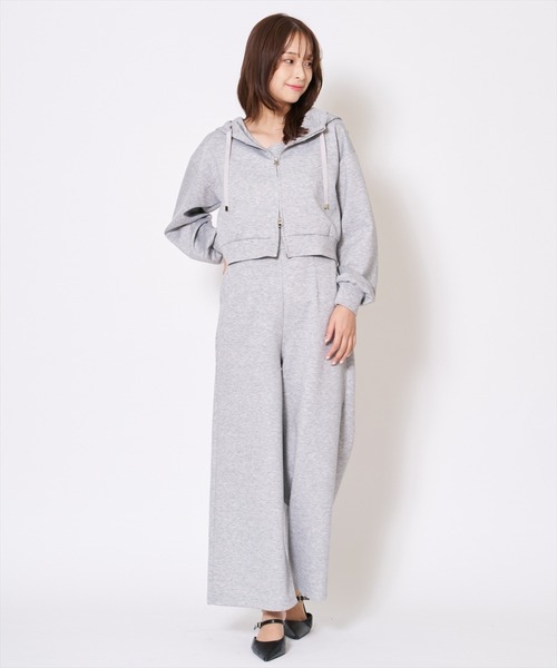 AND COUTURE（アンドクチュール）の「刺繍パーカー×オールインワン（つなぎ/オールインワン・レディース・ベージュ/ライトグレー/ネイビー・FREE）」の20枚目の写真