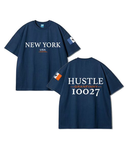 GRANFINNY(グランフィニ)の「ニューヨークオーバーサイズ半袖Tシャツ5色(Tシャツ/カットソー・レディース・ブラック/ホワイト/アイボリー・MEDIUM/LARGE/X-LARGE)」の4枚目の写真