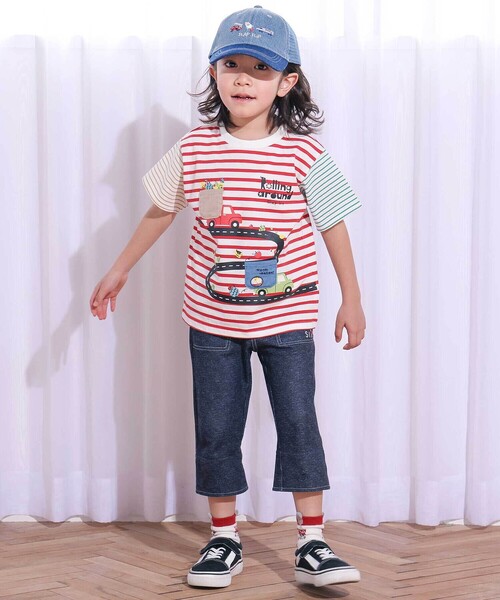 SLAP SLIP(スラップスリップ)の「裾折り返しチェック柄7分丈パンツ(80~130cm)(その他パンツ・キッズ・ブルー/ネイビー・90cm/100cm/80cm/120cm/110cm)」の5枚目の写真