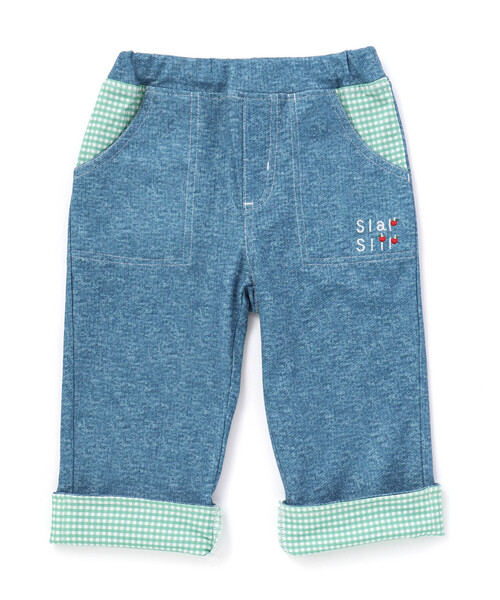 SLAP SLIP(スラップスリップ)の「裾折り返しチェック柄7分丈パンツ(80~130cm)(その他パンツ・キッズ・ブルー/ネイビー・90cm/100cm/80cm/120cm/110cm)」の16枚目の写真