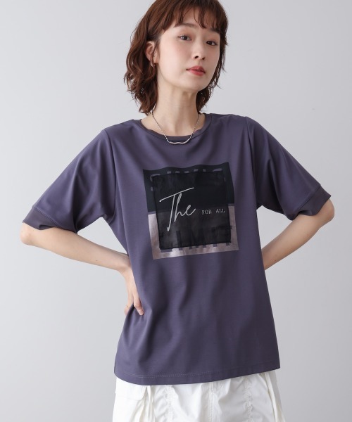 Bou Jeloud(ブージュルード)の「スクエアBOXロゴT-shirt(Tシャツ/カットソー・レディース・チャコールグレー/ブラック/オフホワイト・FREE)」の11枚目の写真