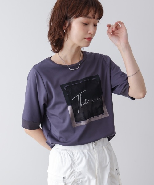 Bou Jeloud(ブージュルード)の「スクエアBOXロゴT-shirt(Tシャツ/カットソー・レディース・チャコールグレー/ブラック/オフホワイト・FREE)」の14枚目の写真