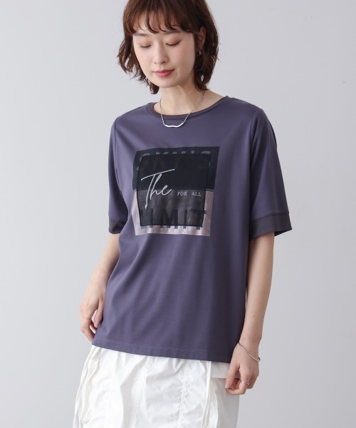 Bou Jeloud(ブージュルード)の「スクエアBOXロゴT-shirt(Tシャツ/カットソー・レディース・チャコールグレー/ブラック/オフホワイト・FREE)」の16枚目の写真