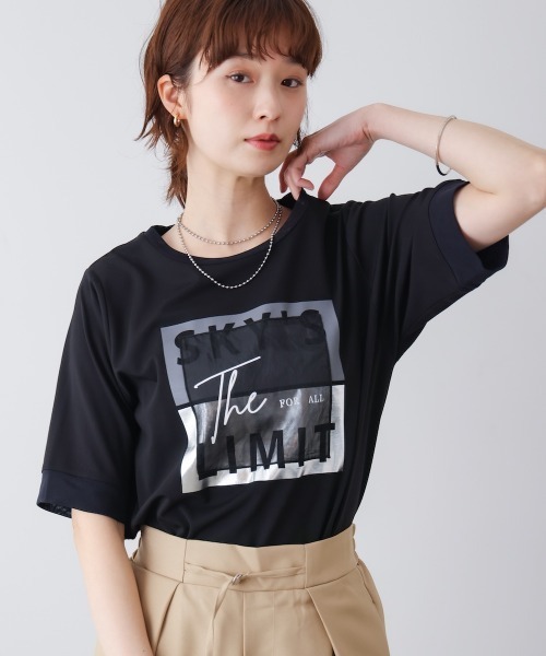 Bou Jeloud(ブージュルード)の「スクエアBOXロゴT-shirt(Tシャツ/カットソー・レディース・チャコールグレー/ブラック/オフホワイト・FREE)」の19枚目の写真