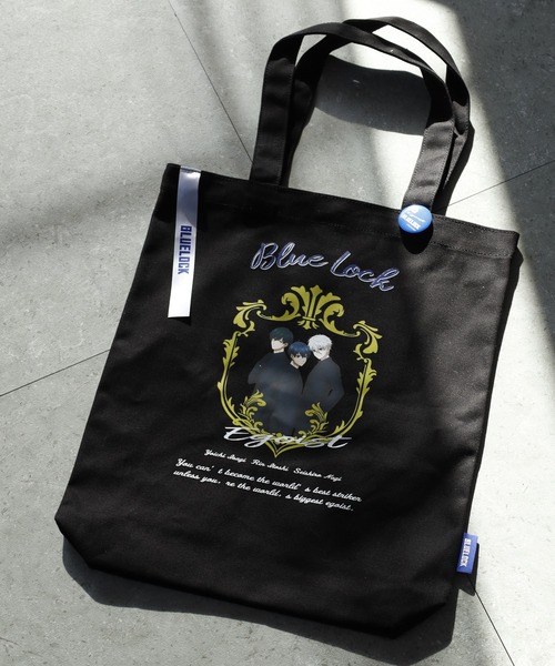 FUNALIVE(ファンアライブ)の「ブルーロック Simple Canvas tote(トートバッグ・メンズ・ブラック系2/ターコイズブルー/イエロー/キナリ/ブラック系1/ブラック系3・フリー)」の4枚目の写真