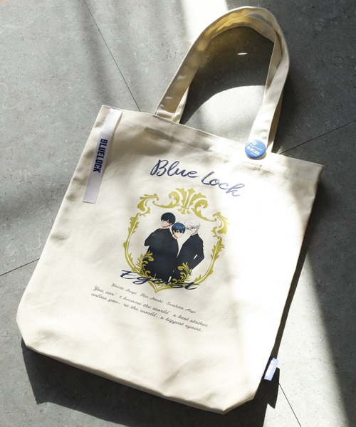 FUNALIVE(ファンアライブ)の「ブルーロック Simple Canvas tote(トートバッグ・メンズ・ブラック系2/ターコイズブルー/イエロー/キナリ/ブラック系1/ブラック系3・フリー)」の2枚目の写真