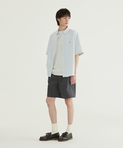 COVERNAT(カバーナット)の「COOLMAX C LOGO OXFORD STRIPED HALF SHIRT(シャツ/ブラウス・メンズ・グリーン/ブルー/グレー・MEDIUM/SMALL/X-SMALL/X-LARGE/LARGE)」の5枚目の写真