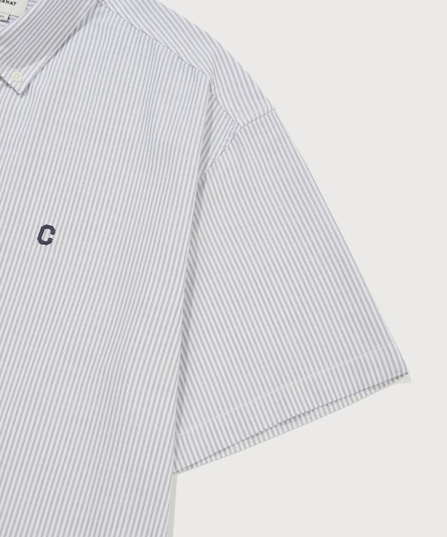 COVERNAT(カバーナット)の「COOLMAX C LOGO OXFORD STRIPED HALF SHIRT(シャツ/ブラウス・メンズ・グリーン/ブルー/グレー・MEDIUM/SMALL/X-SMALL/X-LARGE/LARGE)」の10枚目の写真