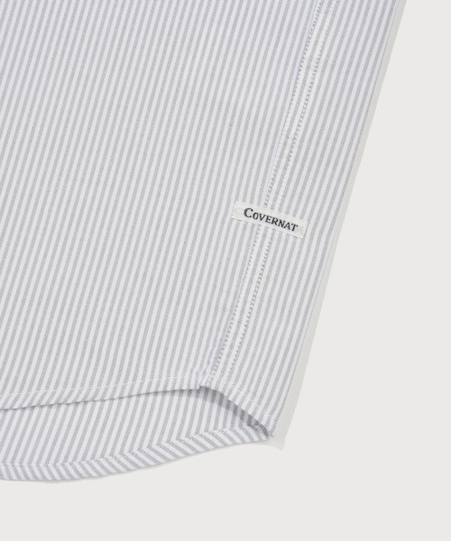 COVERNAT(カバーナット)の「COOLMAX C LOGO OXFORD STRIPED HALF SHIRT(シャツ/ブラウス・メンズ・グリーン/ブルー/グレー・MEDIUM/SMALL/X-SMALL/X-LARGE/LARGE)」の12枚目の写真