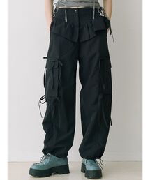 jouetie | ペプラムナイロンルーズパンツ(その他パンツ)