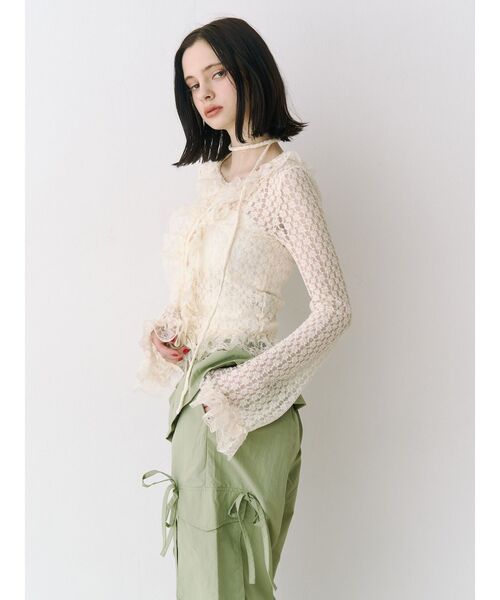 jouetie(ジュエティ)の「ペプラムナイロンルーズパンツ(その他パンツ・レディース・カーキ/ブラック/アイボリー・MEDIUM)」の21枚目の写真