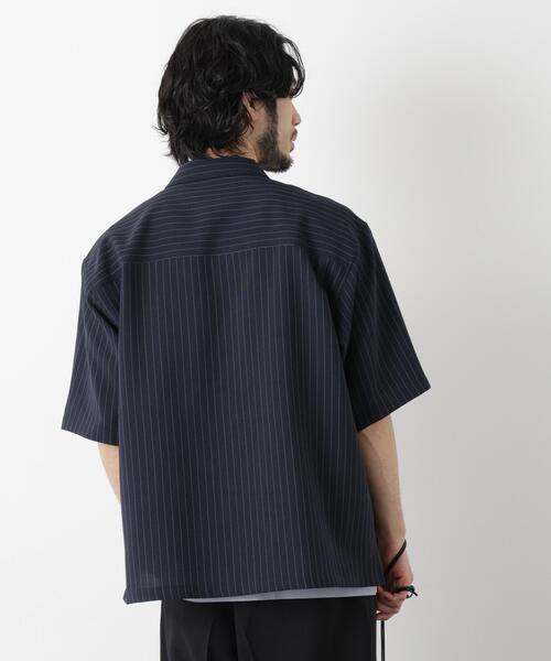 NANO universe（ナノユニバース）の「「メランジドライ」ZIPシャツブルゾン(セットアップ可)（シャツ/ブラウス・メンズ・ブラウン/その他1・L/M）」の8枚目の写真