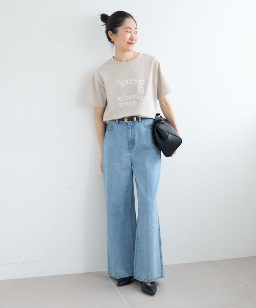le.coeur blanc(ルクールブラン)の「【撥水・撥油・防汚】La pluieTシャツ(Tシャツ/カットソー・レディース・ブラウン/オフホワイト/ベージュ・38)」の21枚目の写真