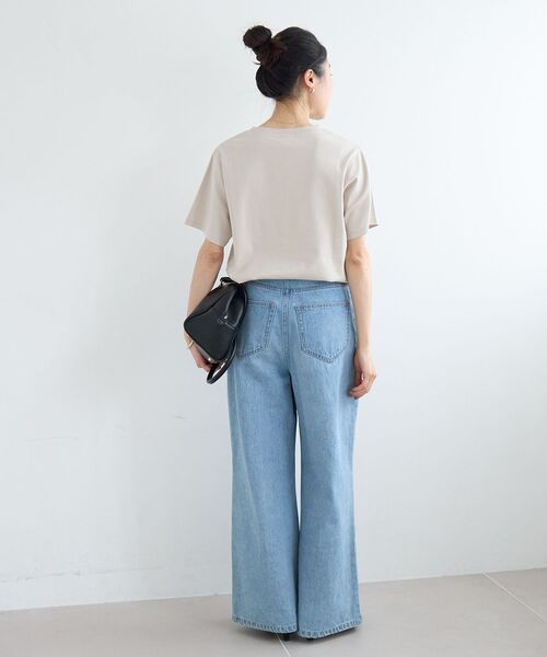 le.coeur blanc(ルクールブラン)の「【撥水・撥油・防汚】La pluieTシャツ(Tシャツ/カットソー・レディース・ブラウン/オフホワイト/ベージュ・38)」の14枚目の写真