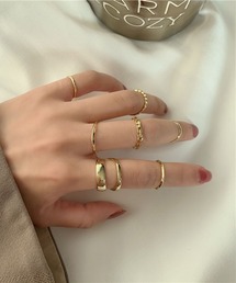 B.I.D.（ビーアイディー）の「《Rz》【456830】シンプルリング7点セット(RZ)（リング）」