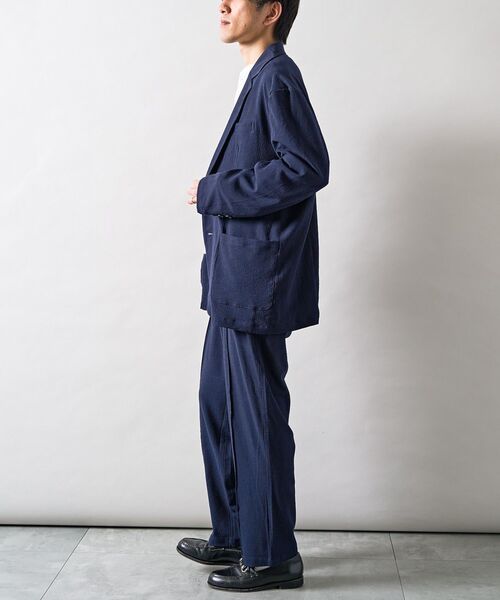 CRAFT STANDARD BOUTIQUE(クラフトスタンダードブティック)の「サッカーイージーセットアップ(セットアップ・メンズ・ブラック/ネイビー・M/L)」の4枚目の写真