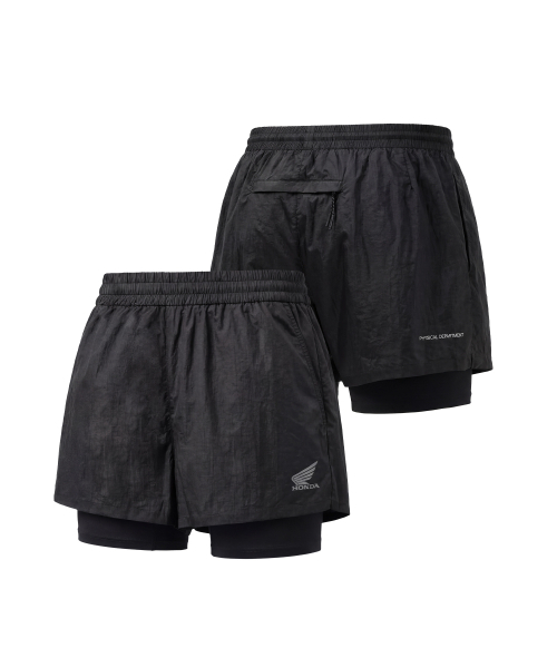 PHYPS MOTORCYCLE(フィップスモーターサイクル)の「Speed Run Layered Shorts Black(その他パンツ・レディース・その他・SMALL/MEDIUM/LARGE/X-LARGE)」の1枚目の写真