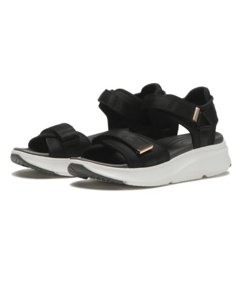 ABC-MART（エービーシーマート）の「ABC SELECT エービーシーセレクト CL 2BELT SANDAL 2ベルトサンダル W2072 BLACK（サンダル・レディース・ブラック・X-LARGE/LARGE/MEDIUM/SMALL）」の4枚目の写真