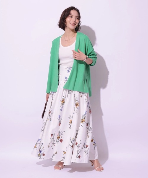 Arpege story(アルページュストーリー)の「レースアップフラワープリントスカート(スカート・レディース・ブラック/ホワイト・2/1/0)」の11枚目の写真