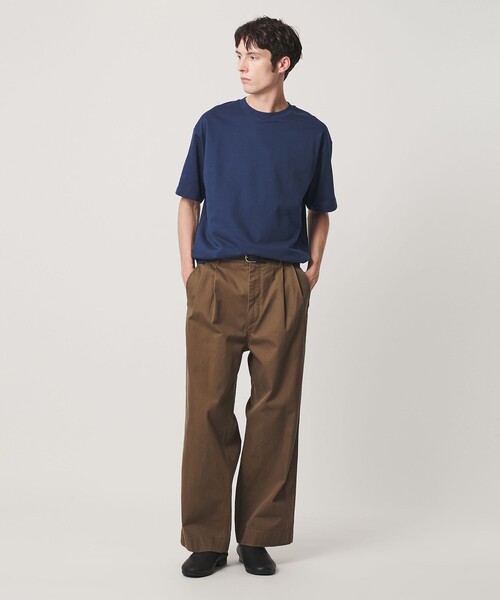 BEAUTY&YOUTH UNITED ARROWS(ビューティーアンドユースユナイテッドアローズ)の「カネマサ莫大小 メロー コットン スウェット Tシャツ MADE IN JAPAN(Tシャツ/カットソー・メンズ・ロイヤルブルー/ホワイト/ブラック/ナチュラル・XL/M/L/S)」の6枚目の写真