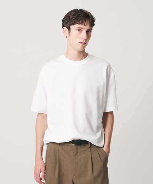 BEAUTY&YOUTH UNITED ARROWS(ビューティーアンドユースユナイテッドアローズ)の「カネマサ莫大小 メロー コットン スウェット Tシャツ MADE IN JAPAN(Tシャツ/カットソー・メンズ・ロイヤルブルー/ホワイト/ブラック/ナチュラル・XL/M/L/S)」の7枚目の写真
