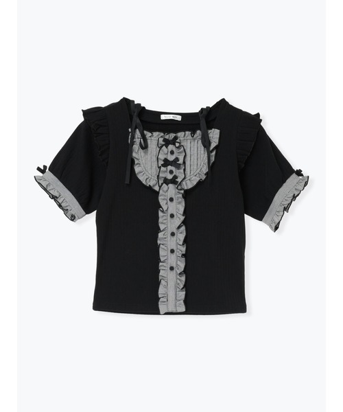 NOEMIE（ノエミー）の「リボンストラップドーリーヨークカットソー（Tシャツ/カットソー・レディース・ダークグレー/A/オフホワイト/ブラック・M）」の20枚目の写真