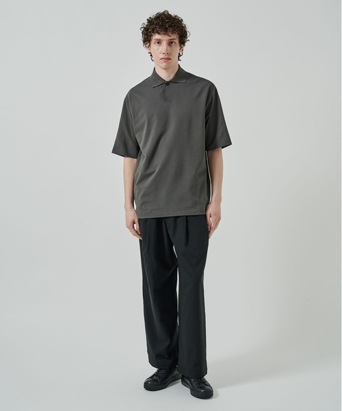 markaware（マーカウェア）の「【marka/MARKAWARE/マーカウェア】ONE BUTTON POLO S/S TEE（ポロシャツ・メンズ・ブラック/グレー・2/1）」の7枚目の写真