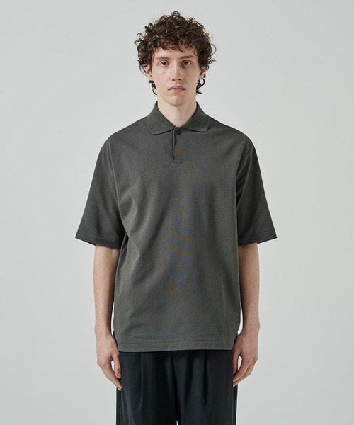markaware（マーカウェア）の「【marka/MARKAWARE/マーカウェア】ONE BUTTON POLO S/S TEE（ポロシャツ・メンズ・ブラック/グレー・2/1）」の8枚目の写真