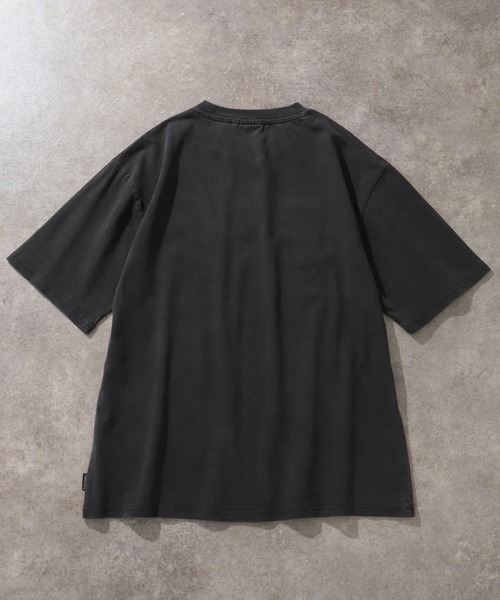 THRASHER（スラッシャー）の「【THRASHER/スラッシャー】ピグメント加工 ダメージアップリケ 半袖Tシャツ（Tシャツ/カットソー・メンズ・ピンク/ブラウン/グレー系1/ライトグレー/サックスブルー/グレー系2・L/M/XL）」の7枚目の写真