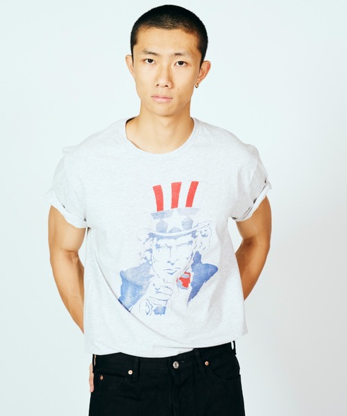 2AM(ツーエイエム)の「JERZEES ジャージーズ / "UNCLE SAM"SS TEE(Tシャツ/カットソー・メンズ・アッシュグレー/ホワイト・MEDIUM/LARGE/X-LARGE)」の8枚目の写真
