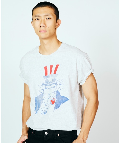2AM(ツーエイエム)の「JERZEES ジャージーズ / "UNCLE SAM"SS TEE(Tシャツ/カットソー・メンズ・アッシュグレー/ホワイト・MEDIUM/LARGE/X-LARGE)」の7枚目の写真