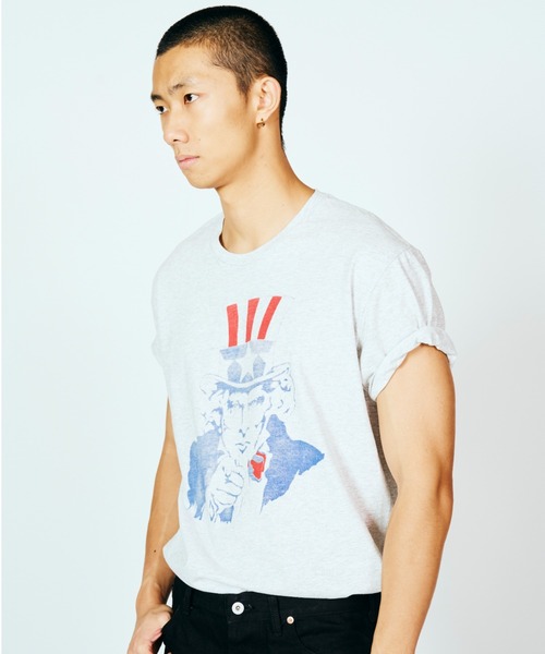2AM(ツーエイエム)の「JERZEES ジャージーズ / "UNCLE SAM"SS TEE(Tシャツ/カットソー・メンズ・アッシュグレー/ホワイト・MEDIUM/LARGE/X-LARGE)」の5枚目の写真