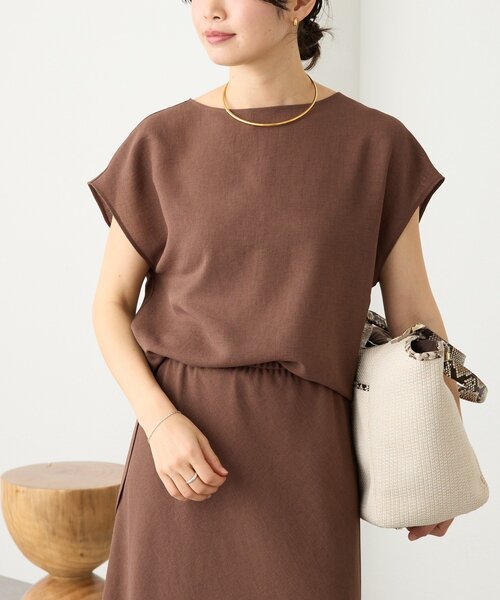 RIVE DROITE（リヴドロワ）の「予約【セットアップ着用可能】メッシュフレンチブラウス（シャツ/ブラウス・レディース・オフホワイト/ブラック/モカ/ブラウン・FREE）」の19枚目の写真