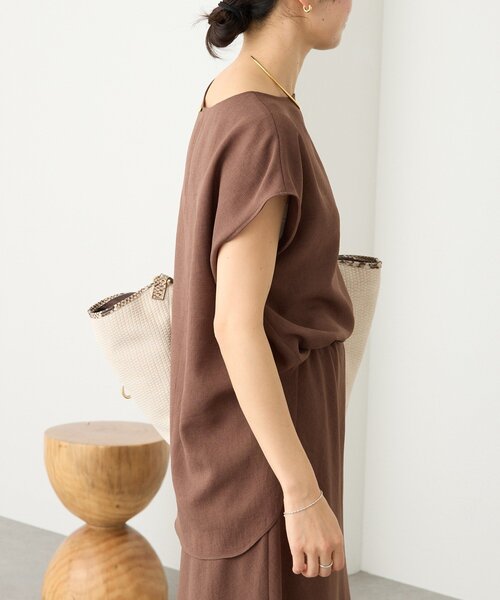 RIVE DROITE（リヴドロワ）の「予約【セットアップ着用可能】メッシュフレンチブラウス（シャツ/ブラウス・レディース・オフホワイト/ブラック/モカ/ブラウン・FREE）」の20枚目の写真