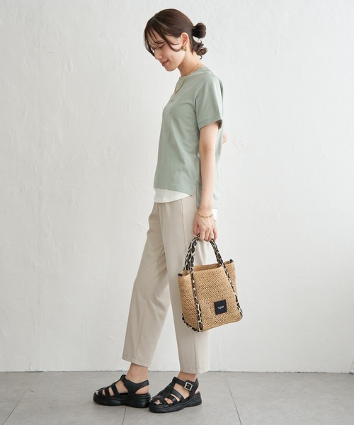 ikka（イッカ）の「【雑誌InRed6月号掲載】鹿の子裾レイヤードプルオーバー【接触冷感】（Tシャツ/カットソー・レディース・ライトグレー/ライトブルー/ネイビー/イエロー/ライトグリーン・M/L/S）」の14枚目の写真