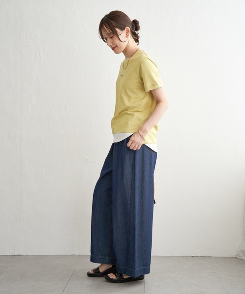 ikka（イッカ）の「【雑誌InRed6月号掲載】鹿の子裾レイヤードプルオーバー【接触冷感】（Tシャツ/カットソー・レディース・ライトグレー/ライトブルー/ネイビー/イエロー/ライトグリーン・M/L/S）」の19枚目の写真