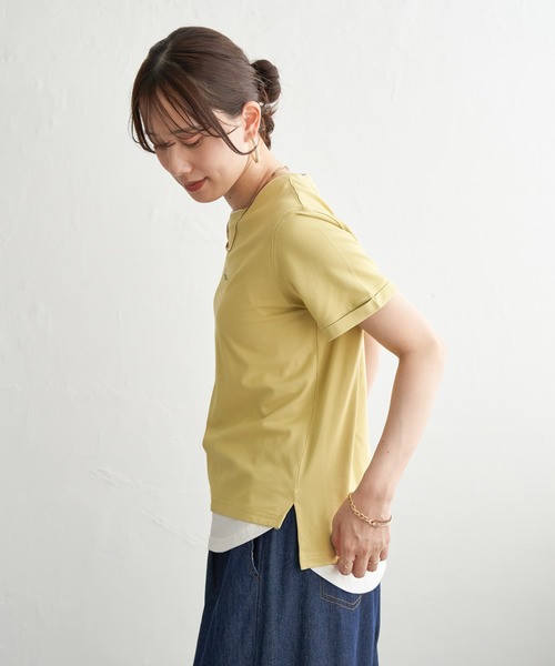 ikka（イッカ）の「【雑誌InRed6月号掲載】鹿の子裾レイヤードプルオーバー【接触冷感】（Tシャツ/カットソー・レディース・ライトグレー/ライトブルー/ネイビー/イエロー/ライトグリーン・M/L/S）」の22枚目の写真