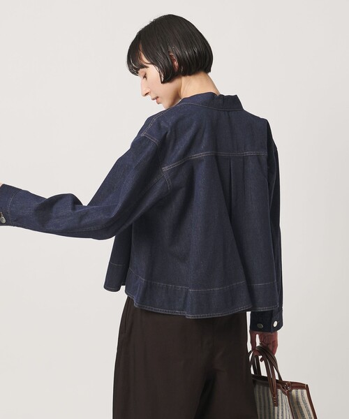 UNITED ARROWS（ユナイテッドアローズ）の「ステッチ フレア デニムジャケット（デニムジャケット・レディース・コバルトブルー/ネイビー・FREE）」の10枚目の写真
