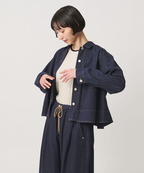 UNITED ARROWS（ユナイテッドアローズ）の「ステッチ フレア デニムジャケット（デニムジャケット・レディース・コバルトブルー/ネイビー・FREE）」の12枚目の写真