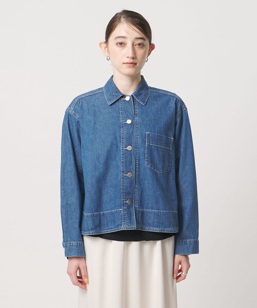 UNITED ARROWS（ユナイテッドアローズ）の「ステッチ フレア デニムジャケット（デニムジャケット・レディース・コバルトブルー/ネイビー・FREE）」の14枚目の写真