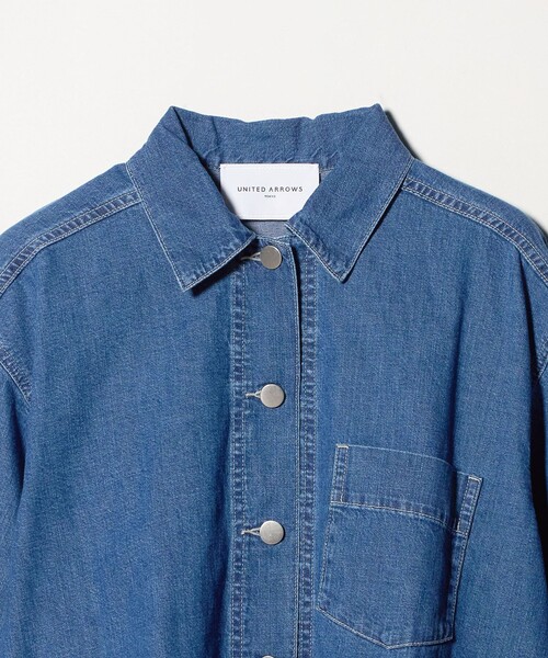 UNITED ARROWS（ユナイテッドアローズ）の「ステッチ フレア デニムジャケット（デニムジャケット・レディース・コバルトブルー/ネイビー・FREE）」の19枚目の写真